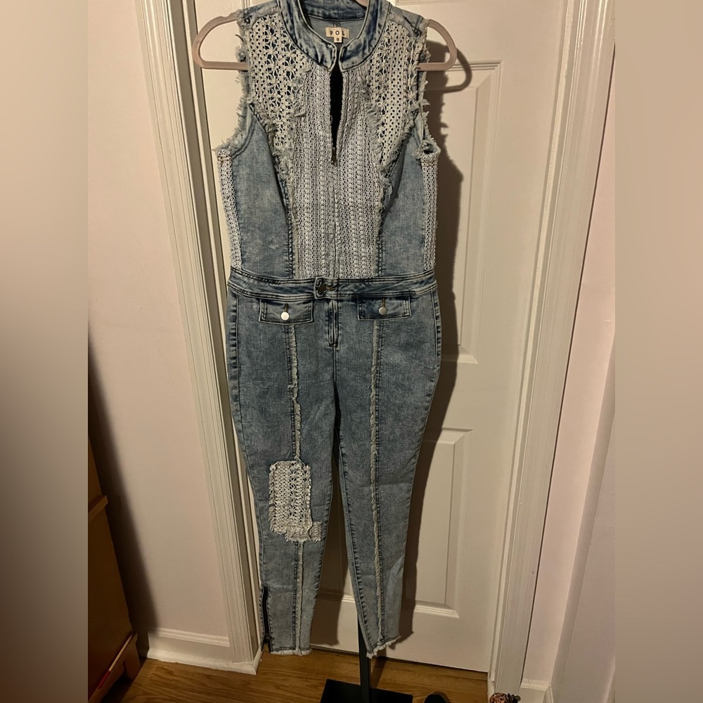 NWOT POL Blue Denim Jumpsuit